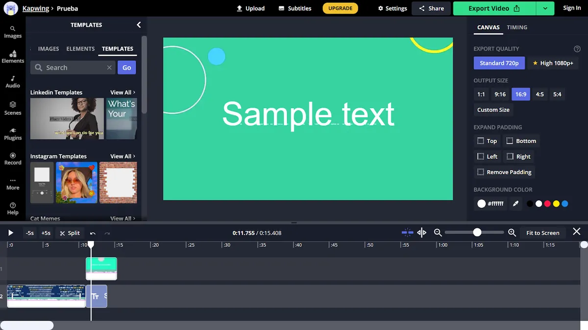 9+1 herramientas para crear vídeos: Kapwing