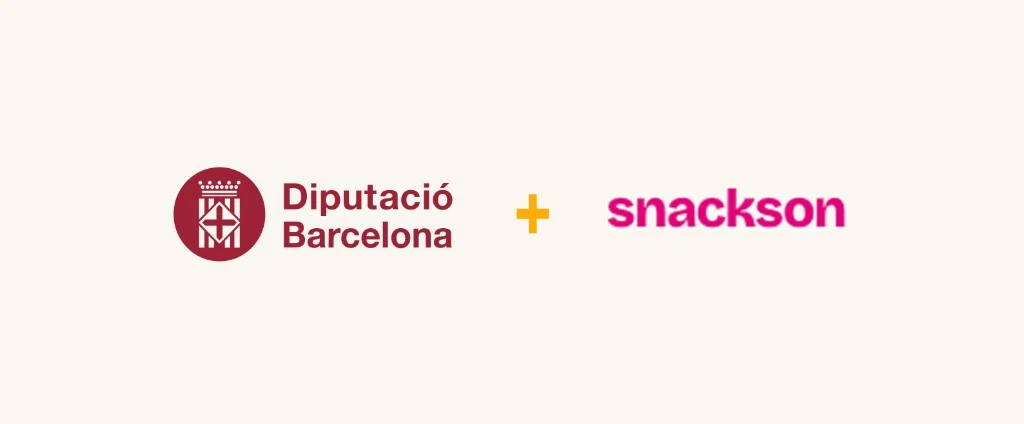 Logotipos de Diputació Barcelona y Snackson, colaboración en microlearning
